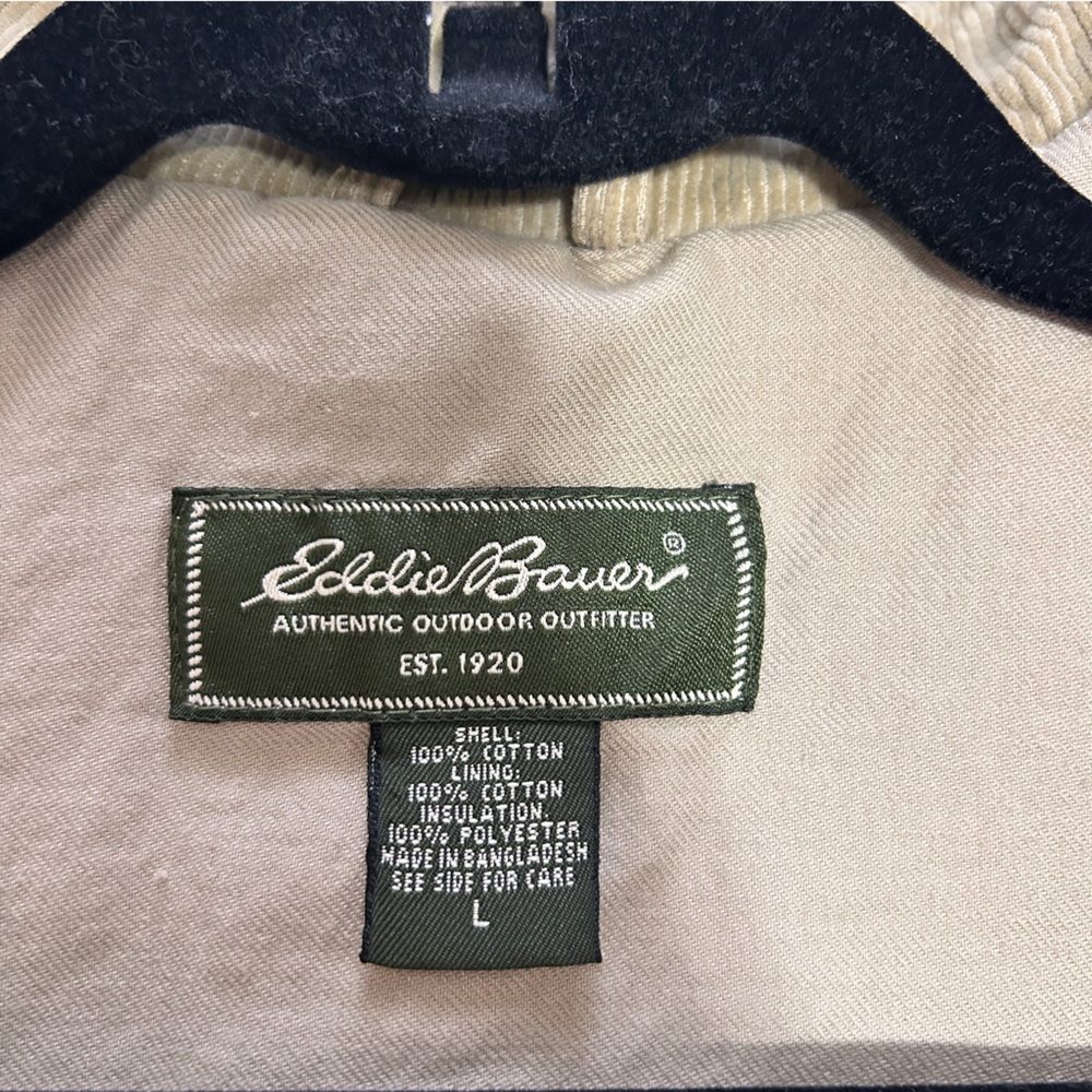 Eddie Baur Vintage Brown Corduroy Quilted Vest Size Large - Picture 7 of 9